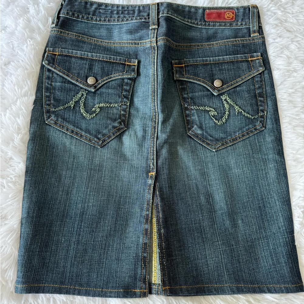 Adriano Goldschmied The‎ Eminent Pencil Skirt Distressed Denim size 25R